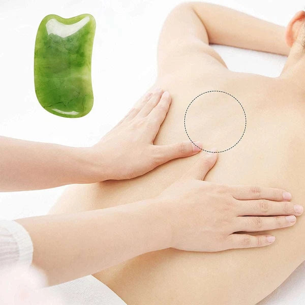 7PCS Jade Gua Sha Board Beauty Facial Roller Set Natural Face Neck Massager Tool