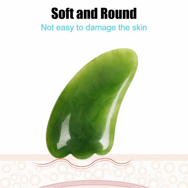 7PCS Gua Sha Natural Resin Quartz Stone Shape Facial Body Massage Board Tool Set