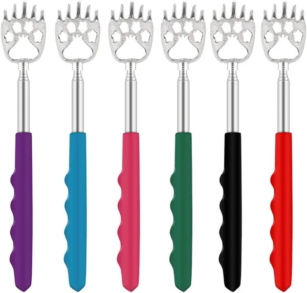 6 Pack portable Expandable Telescoping Back Scratcher