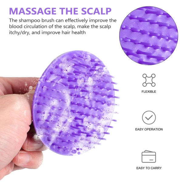 2 Pack Shampoo Brush Hair Stimulating Scalp Massager Men Miss Scratcher