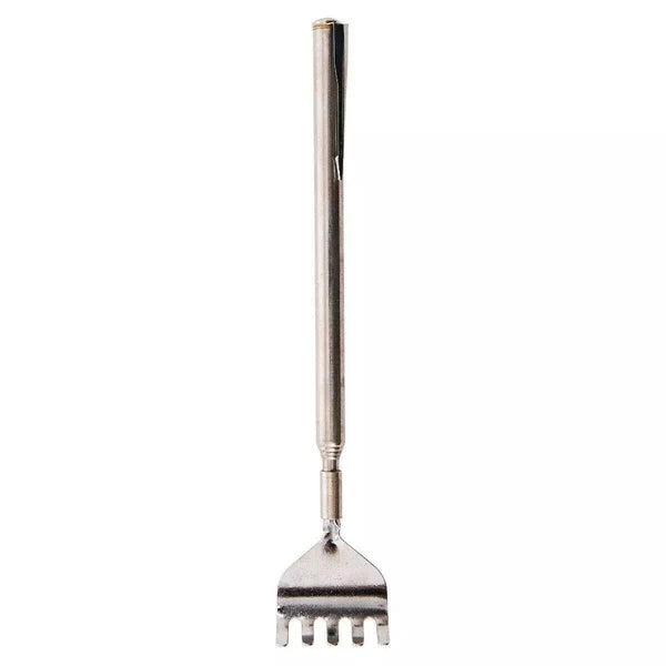Pocket Clip Back Scratcher Telescopic Extendable Metal Handy Gift Itching Aid