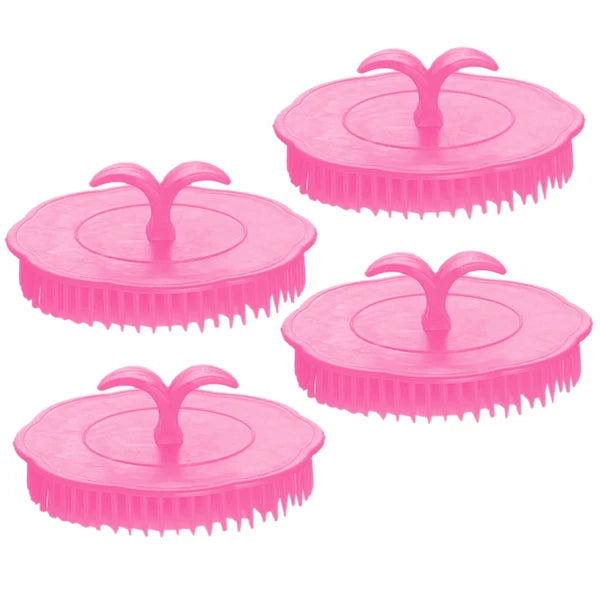 4 Pcs Shampoo Brush Man Head Scratcher for Dandruff Hair Scalp Massager