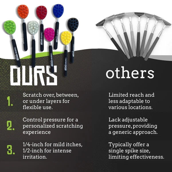 Extendable Back Scratcher 24.5 Inches Double-Sided Itch Relief for Men Women