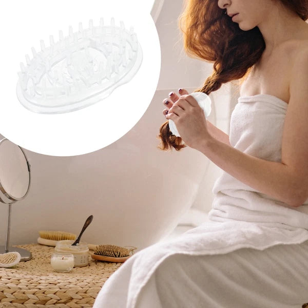 2 Pcs Shampoo Brush Travel Hair Scalp Massager Scratcher Scrubber