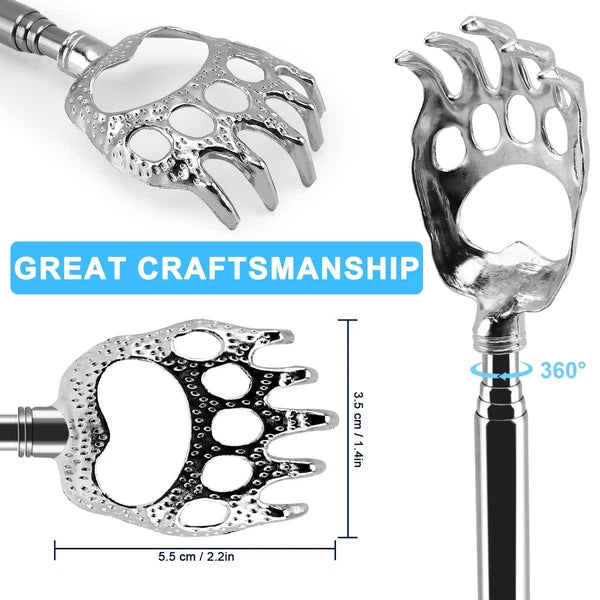 12 Pack Extendable Bear Claw Back Scratcher Bulk, Stocking Stuffers for Men W...
