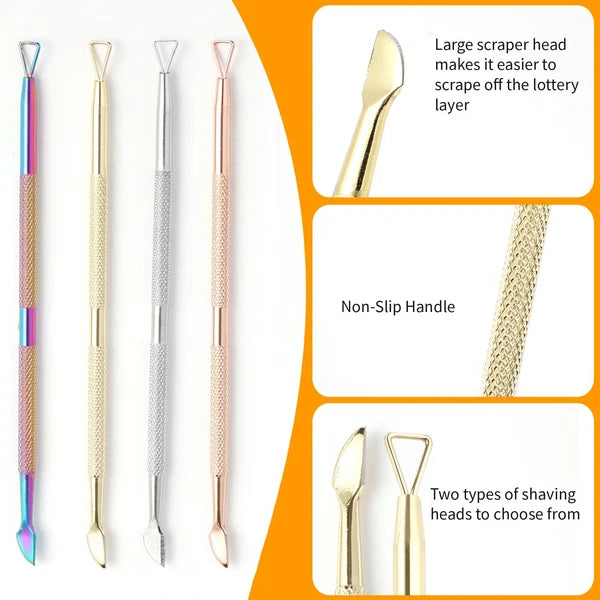 4 Pcs Metal Lottery Ticket Scratcher Tool Lotto Scratch Off Tool for Tickets