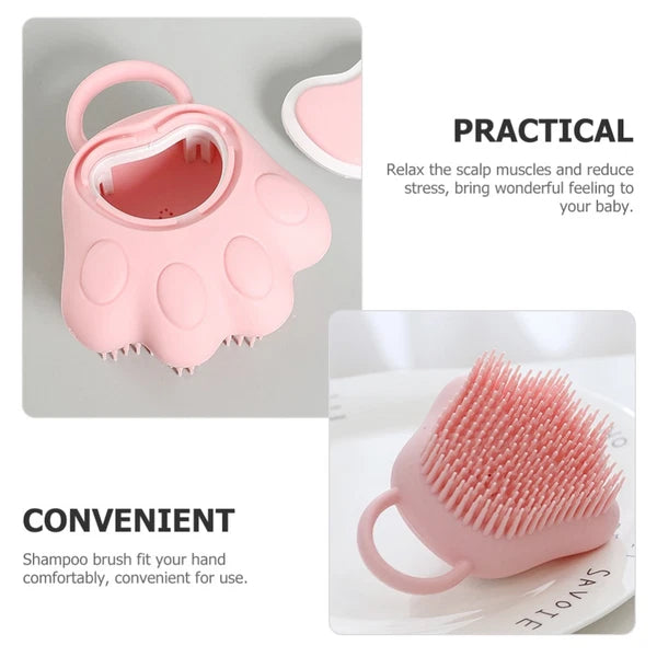 5 Pack Silicone Shampoo Brush Hairscalp Massager Baby Child Scratcher Shower