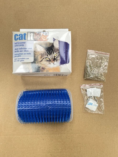 Cat Self Groomer Brush Wall Corner Grooming Brush Massage Hair Comb Scratcher 🥇