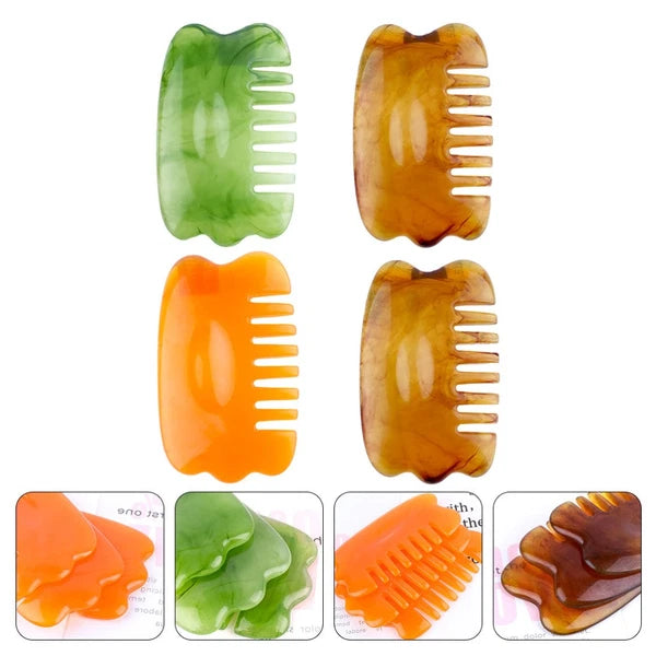 Set of 5 Massage Comb Scraping Board Head Massager Scalp Scratcher
