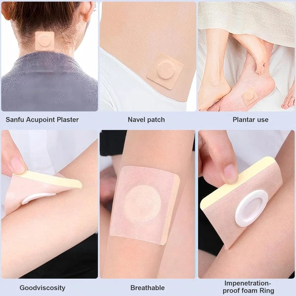 100 Pcs Castor Oil Wrap Pads, 2 Inch Self Adhesive Sleep Patches Pack for Bel...