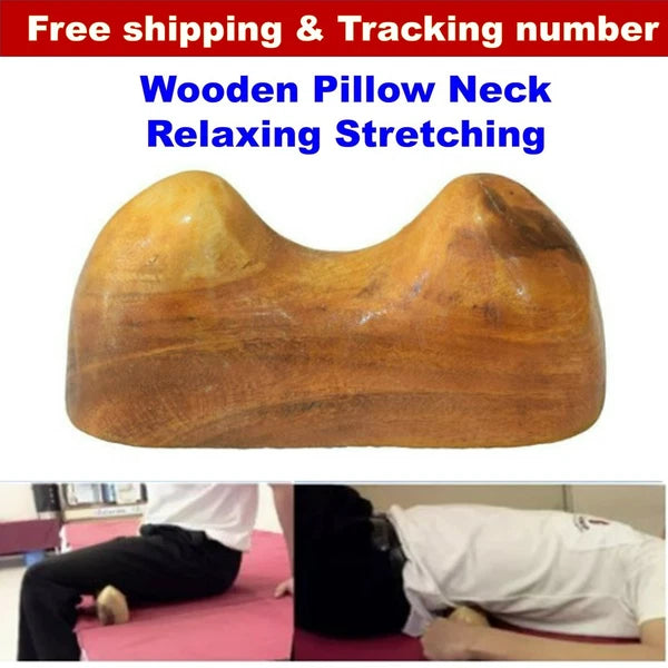 Wood Pillow Massage Back Wooden Massager Release Backache Neck Streching Spine