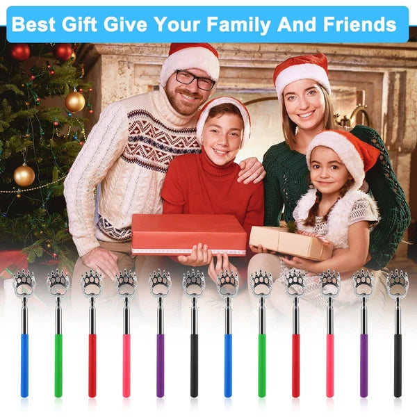 12 Pack Extendable Bear Claw Back Scratcher Bulk, Stocking Stuffers for Men W...
