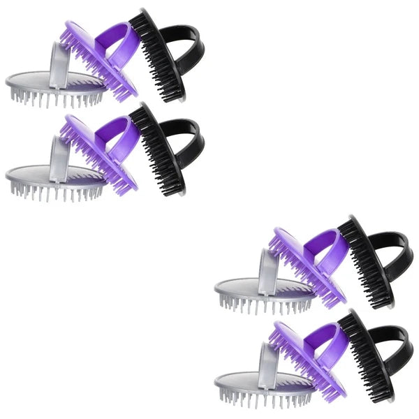 2 Pack Shampoo Brush Hair Stimulating Scalp Massager Men Miss Scratcher