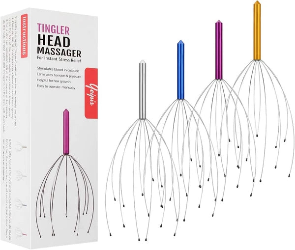 4 Pack Scalp Massagers, Handheld Head Massage Tingler, Scratcher for Deep Relaxa