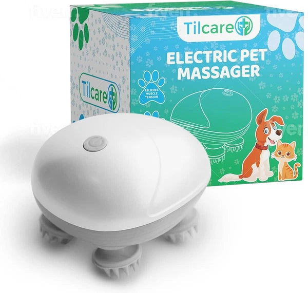 Electric Cat and Dog Massage Tool Four Rotating Massage Heads