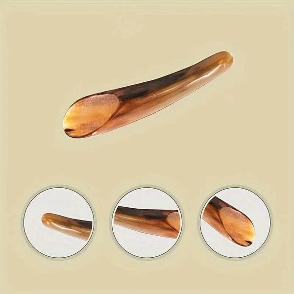 1 PC. Authentic Natural Horn Gua Sha Massage Tool-Traditional Spa Relax for Body