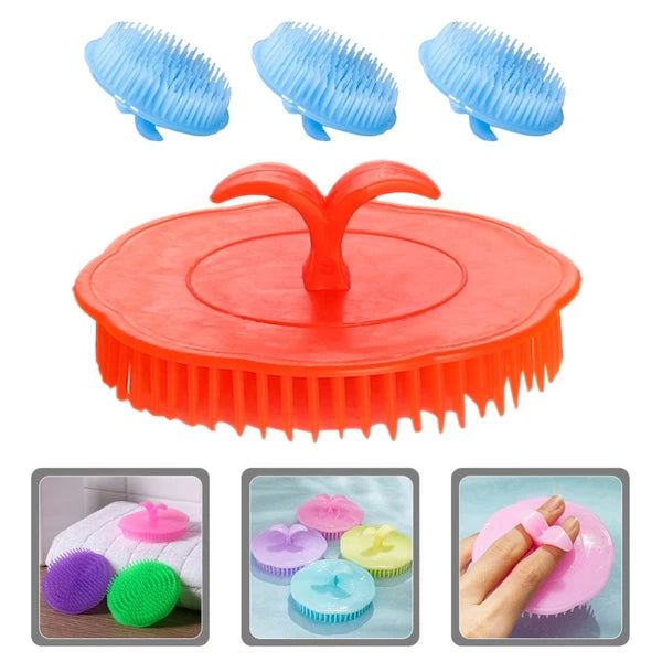 4 Pcs Shampoo Brush Man Scalp Scratcher Tool Massage Comb Hair Massager