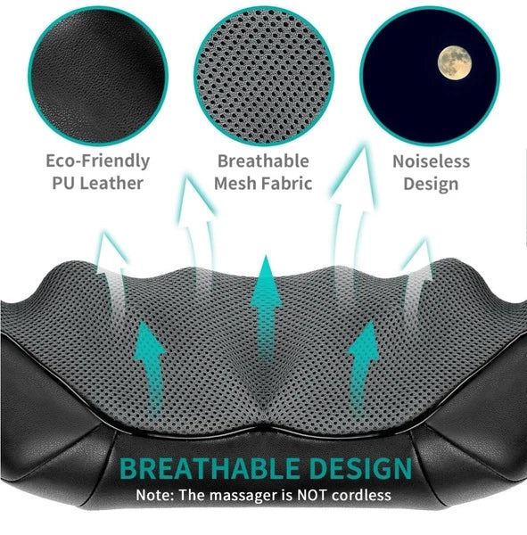 Nekteck Shiatsu Neck and Back Massager with Soothing Heat, Electric Deep Tissue