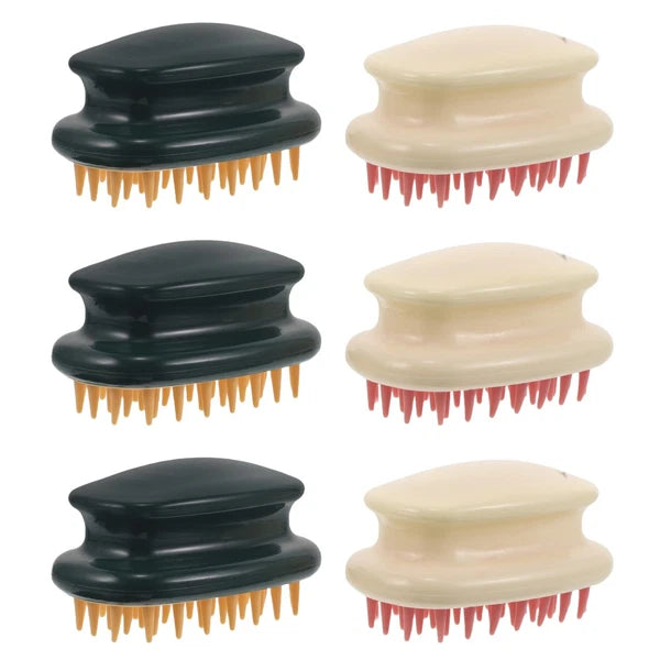 6 Pcs Massage Shampoo Miss Hair Scrubber for Shower Massagerhead Scratcher