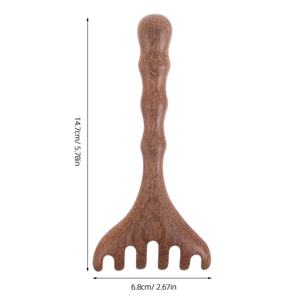 8 pcs Wooden Head Massager Comb Wide Tooth Gua Sha Tool Wood Hair Scratcher