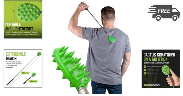 Back Scratchers Extendable Long Stick Dual-Sided Relief for Men Women