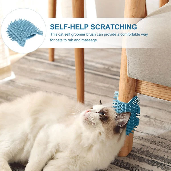Corner Scratcher Silicone Massage Brush Bridegroom Cat Grooming Self-grooming