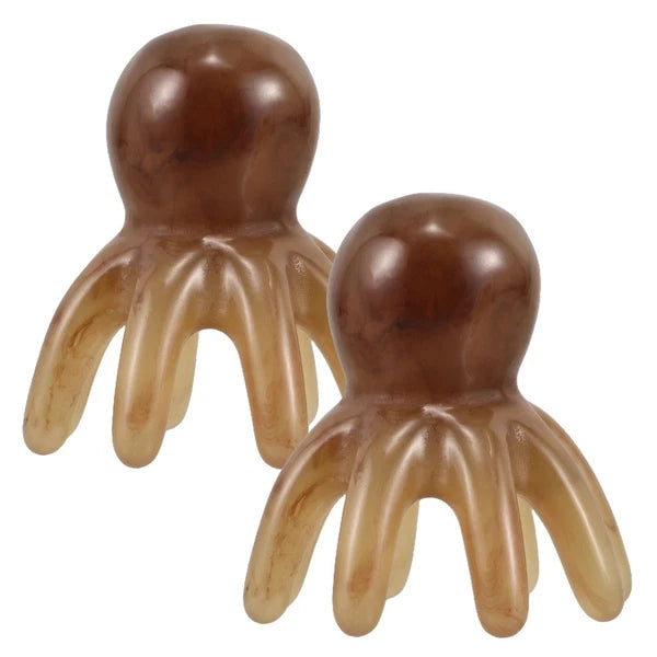 2 Pcs Eight Claw Comb Massage Electric Head Scratcher Relaxation Tool