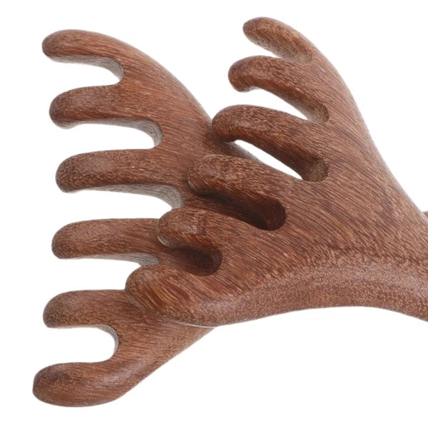8 pcs Wooden Head Massager Comb Wide Tooth Gua Sha Tool Wood Hair Scratcher