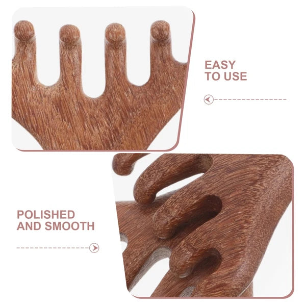 8 pcs Wide Tooth Head Massager Comb Wooden Gua Sha Tool Wood Hair Scratcher
