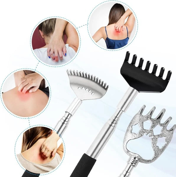 Durable Stainless Steel Back Scratcher Set - Ergonomic and Compact - Ideal Gifts