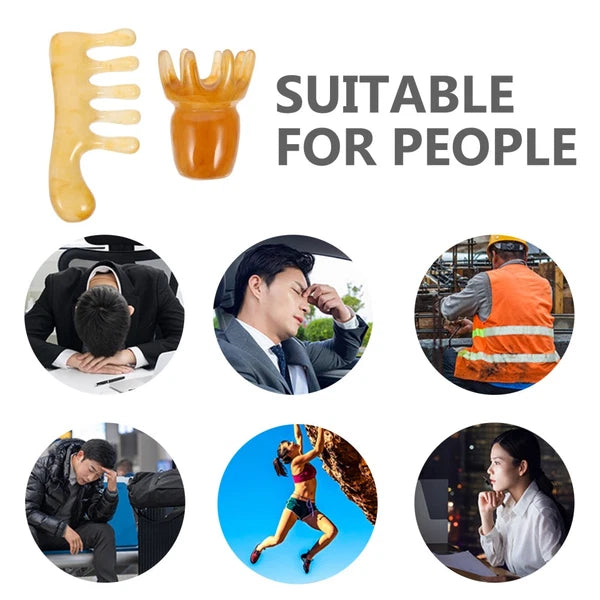 2 Pcs Comb Father Man Scalp Massager Head Scratcher