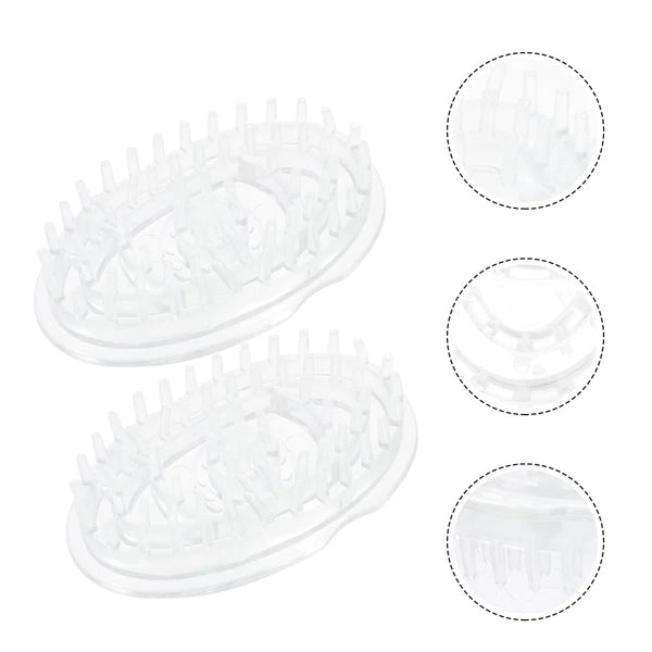 2 Pcs Shampoo Brush Hair Scalp Massager Travel Washing Scratcher