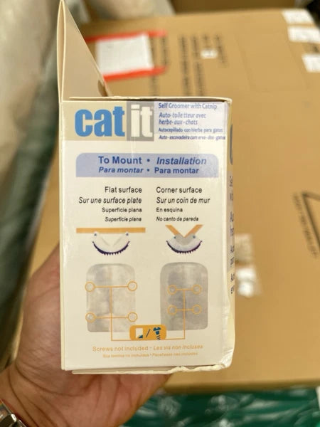 Cat Self Groomer Brush Wall Corner Grooming Brush Massage Hair Comb Scratcher 🥇