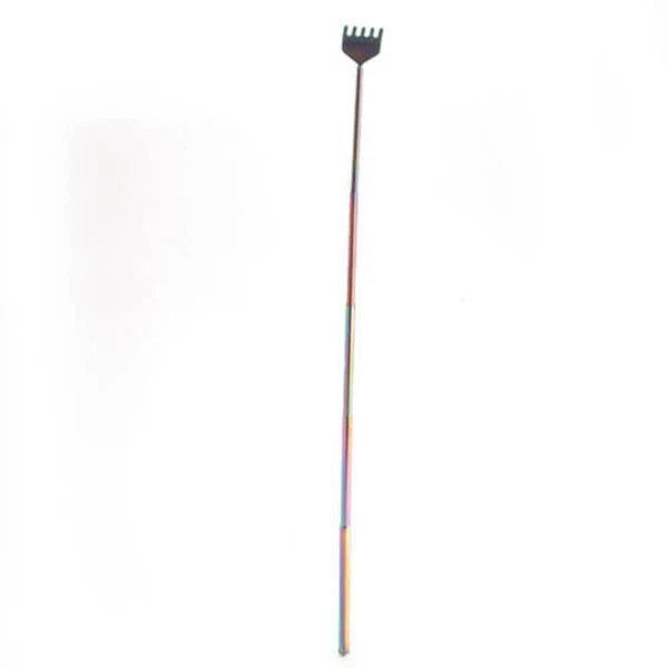 Beautiful Metallic Rainbow Luxury Calming Set Head Tickler Extendable Scratcher