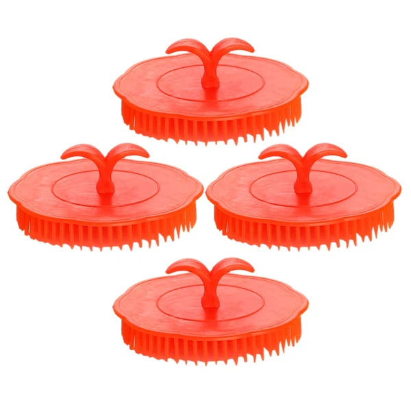 4 Pcs Shampoo Brush Man Scalp Scratcher Tool Massage Comb Hair Massager