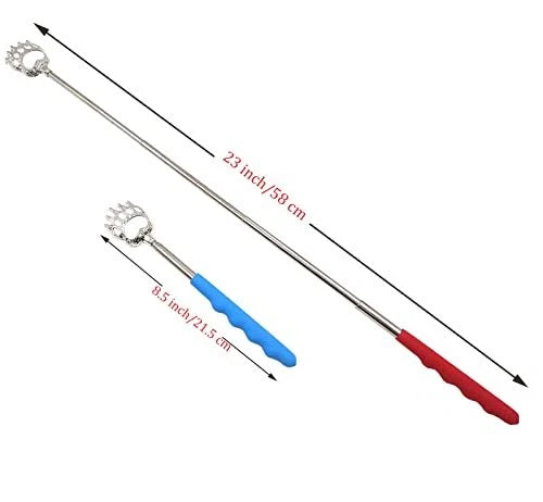 3 Pack Metal Extendable Telescopic Back Scratchers for Itch Relief