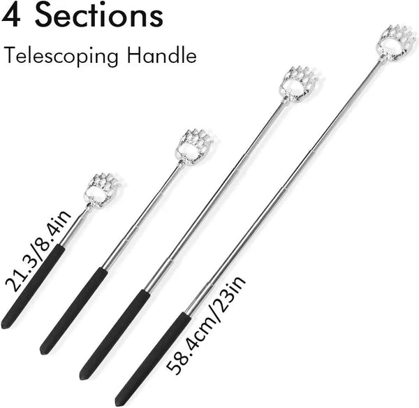 Telescopic Bear Claw Back Scratcher for Instant Relief - Portable and Durable