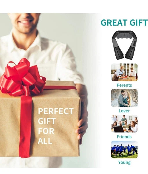 Nekteck Shiatsu Neck and Back Massager with Soothing Heat, Electric Deep Tissue