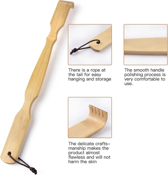 Omszte Bamboo Back Scratcher,100% Natural Bamboo Back Scratchers for Itching ...