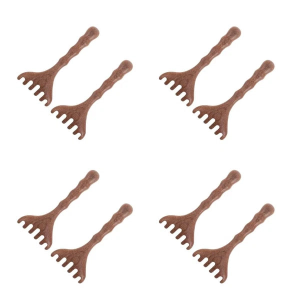 8 pcs Wide Tooth Head Massager Comb Wooden Gua Sha Tool Wood Hair Scratcher