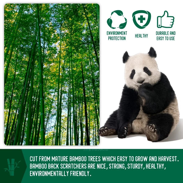 4x Rascador de espalda de madera de bambú, masajeador para aliviar la picazón