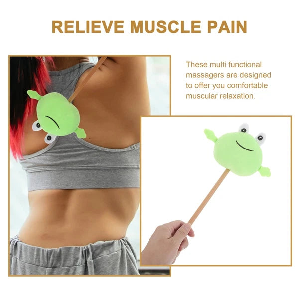 2 Pcs Knock Back Stick Child Scratcher Massage Hammer Cartoon Massaging Bars