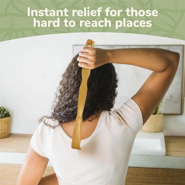 4 Pieces 17 Inch Bamboo Backscratcher Knobby Massage Roller Handle Plus Free ...