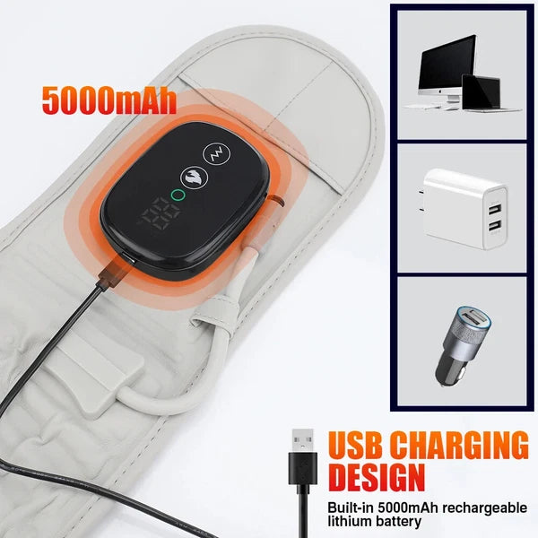 Inflatable Waist Heat Massager, Back Airbag Support Belt, Lumbar Protect Brace