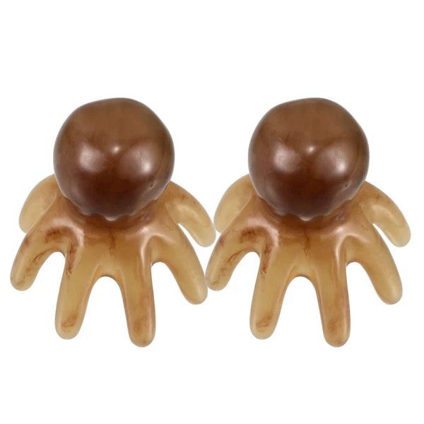 2 Pcs Eight Claw Comb Massage Electric Head Scratcher Relaxation Tool